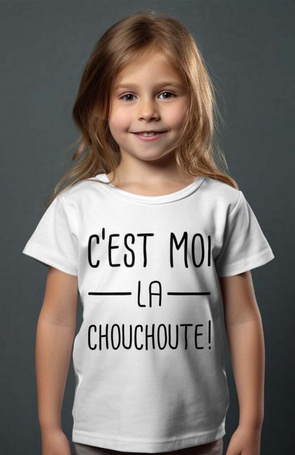 T-shirt Col Rond Fille - C'est moi la chouchoute