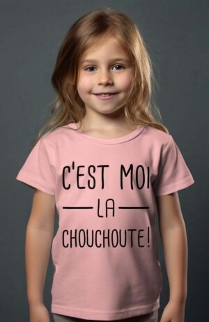 T-shirt Col Rond Fille - C'est moi la chouchoute