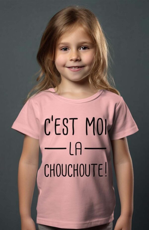 T-shirt Col Rond Fille - C'est moi la chouchoute