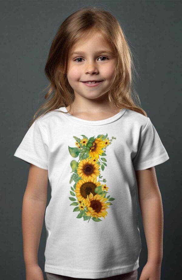 T-shirt Col Rond Fille - Sunflower long