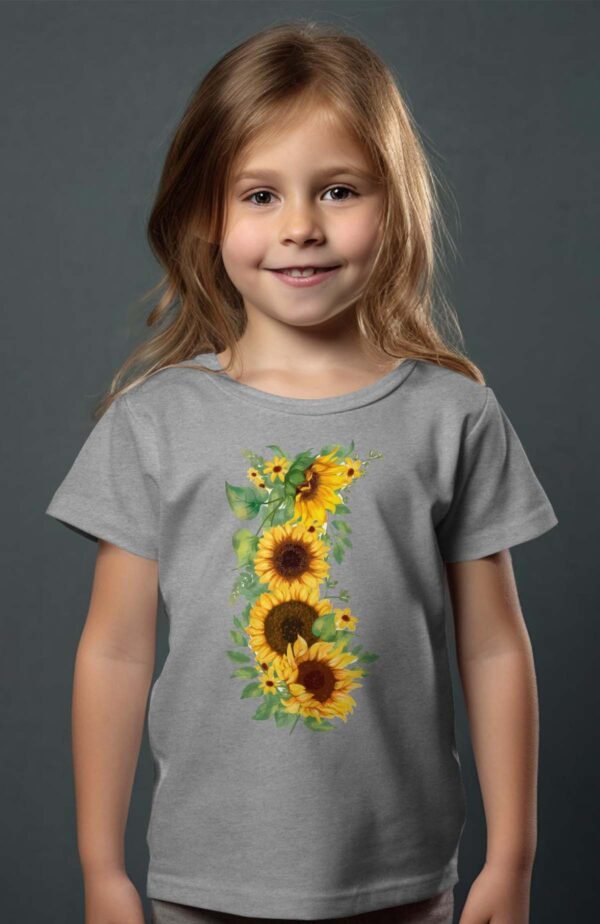 T-shirt Col Rond Fille - Sunflower long