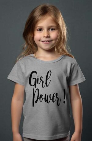 T-shirt – GIRL POWR – Gris