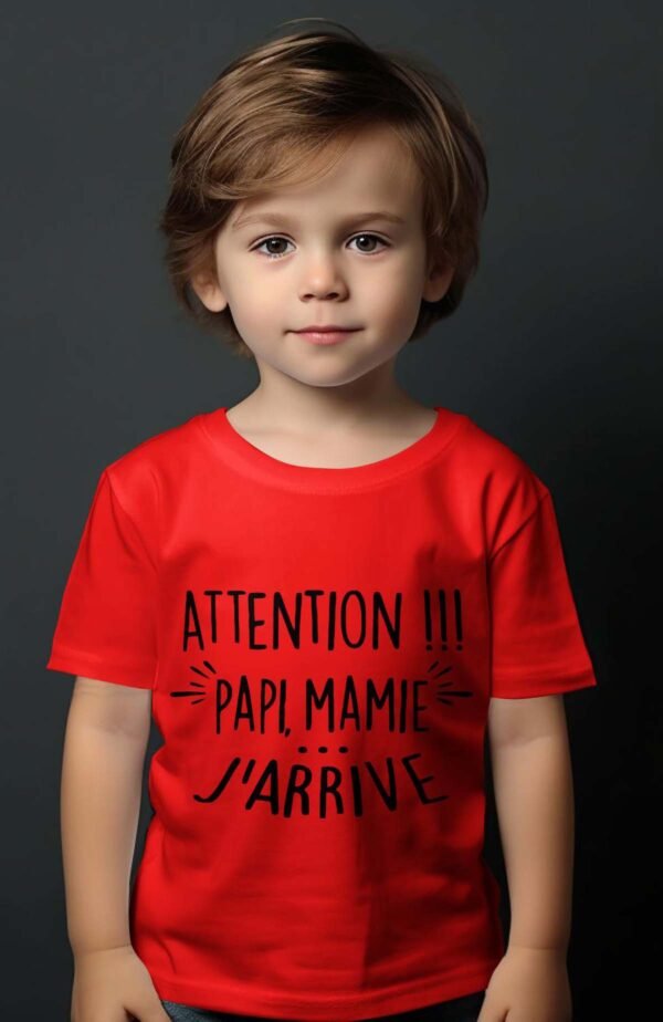 T-shirt Garçon en Gros | Attention papi mamie j'arrive