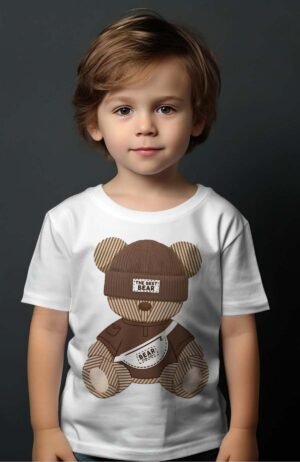 T-shirt Garçon – Best bear bébé – Blanc