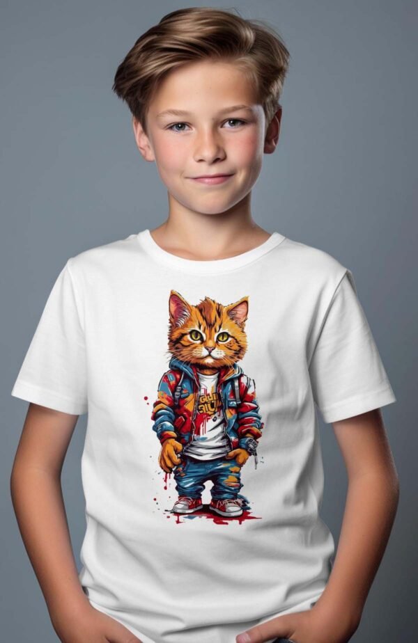 T-shirt Garçon en Gros | Cat style paint V2