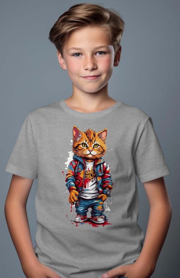 T-shirt Garçon en Gros | Cat style paint V2
