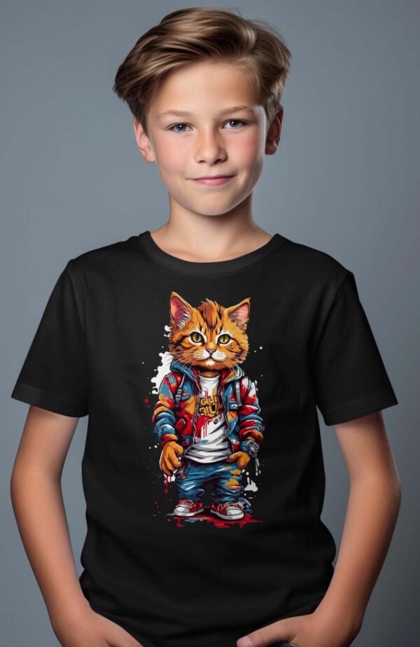 T-shirt Garçon en Gros | Cat style paint V2