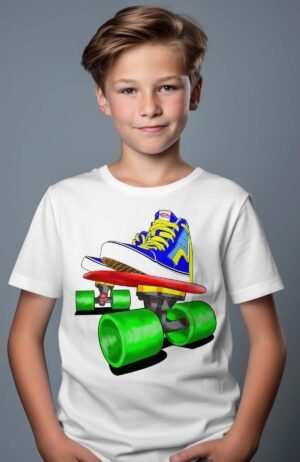 T-shirt Garçon – Skate shoes – Blanc