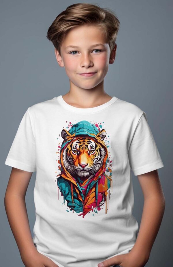 T-shirt Garçon en Gros | Tiger paint