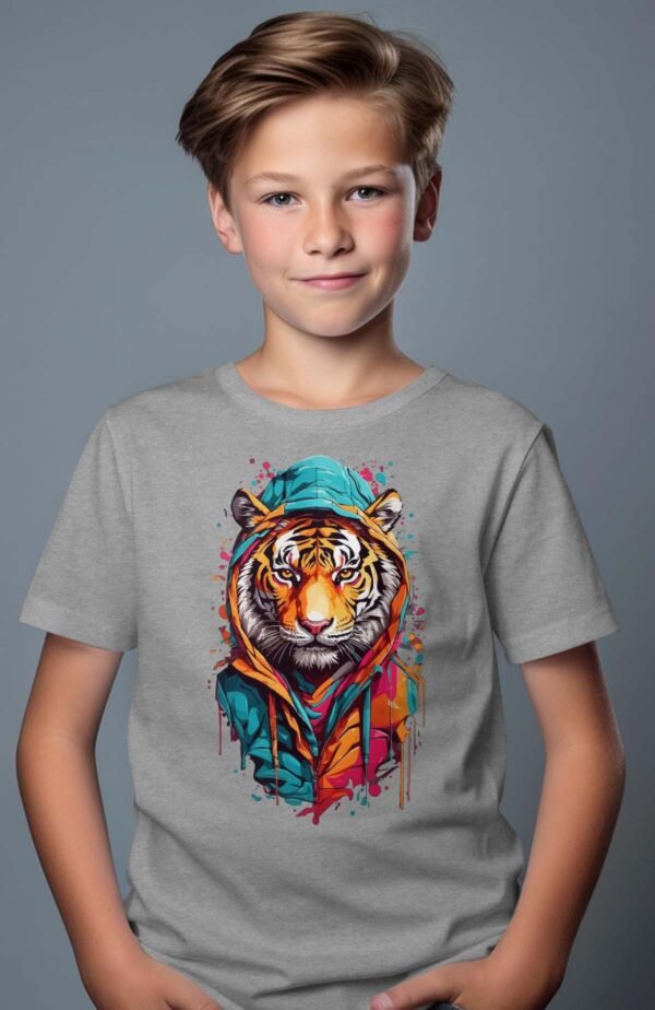 T-shirt Garçon en Gros | Tiger paint