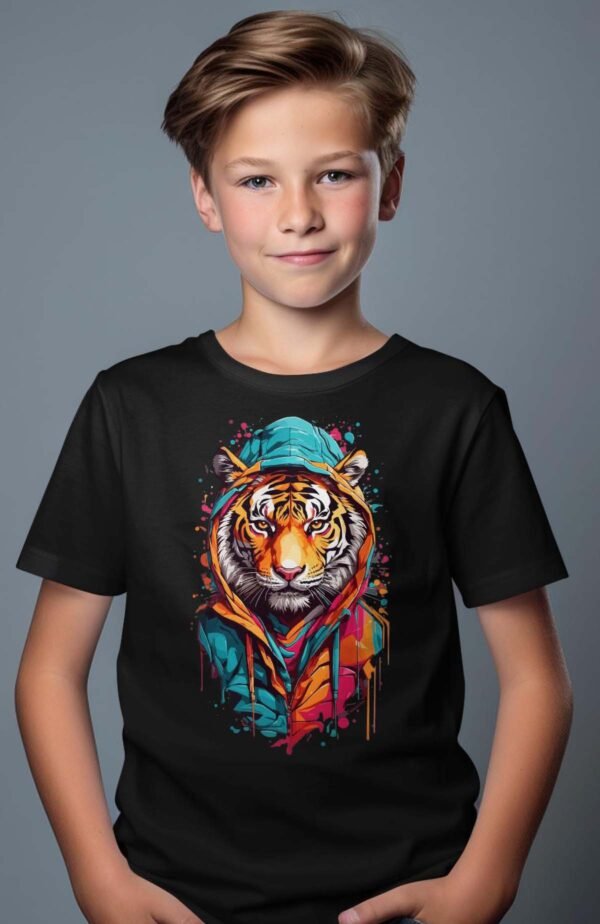 T-shirt Garçon en Gros | Tiger paint