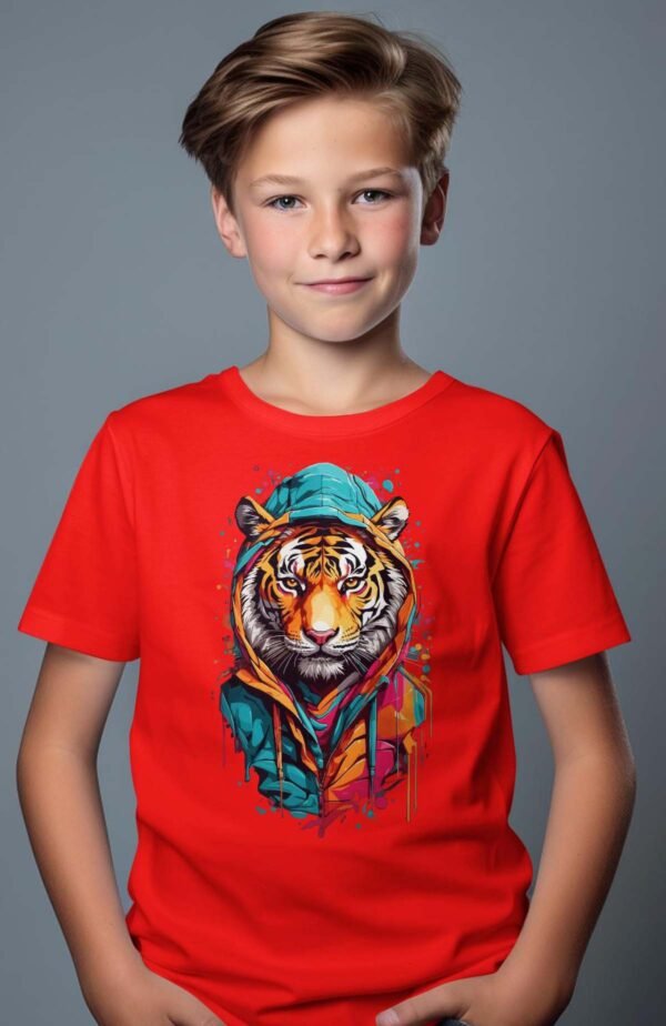 T-shirt Garçon en Gros | Tiger paint