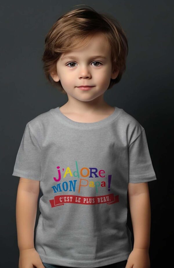 T-shirt Garçon en Gros | J'adore mon papa c'est le plus beau