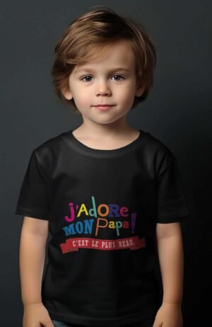 T-shirt Garçon en Gros | J'adore mon papa c'est le plus beau