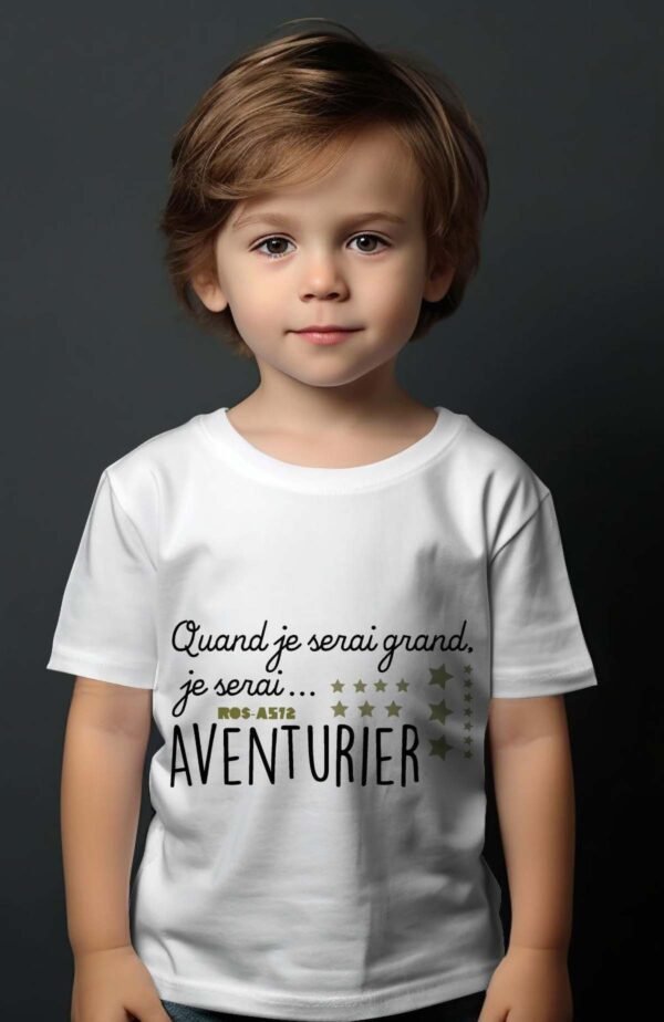 T-shirt Garçon en Gros | Quand je serai grand je serai aventurier