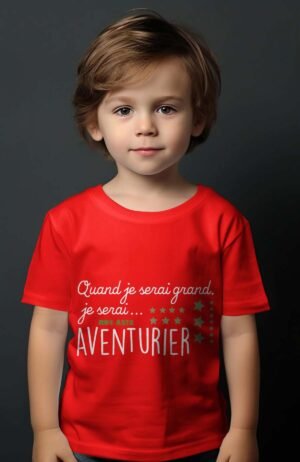 T-shirt Garçon en Gros | Quand je serai grand je serai aventurier