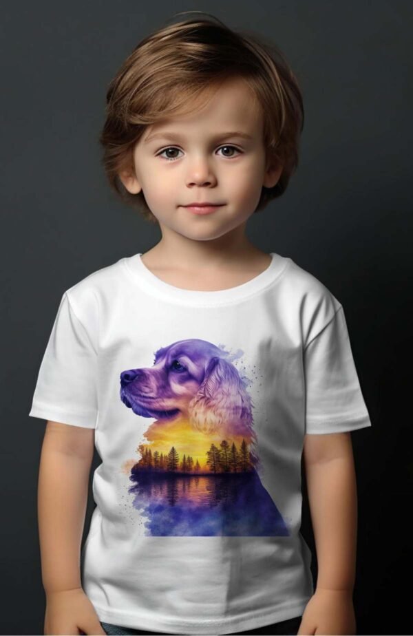 T-shirt Garçon en Gros | Chien paysage