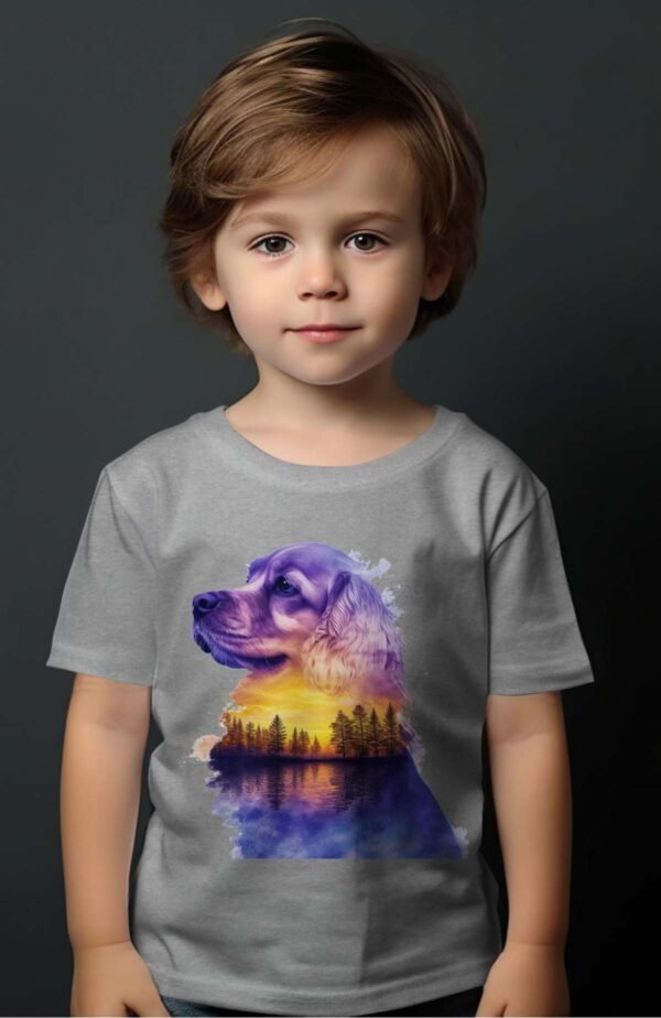 T-shirt Garçon en Gros | Chien paysage