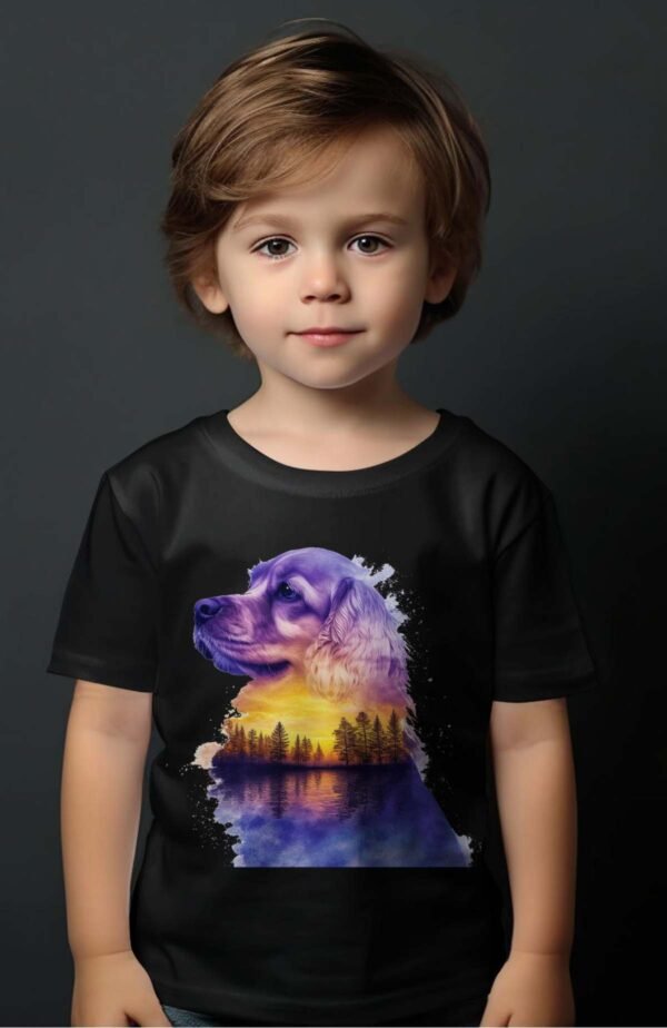 T-shirt Garçon en Gros | Chien paysage
