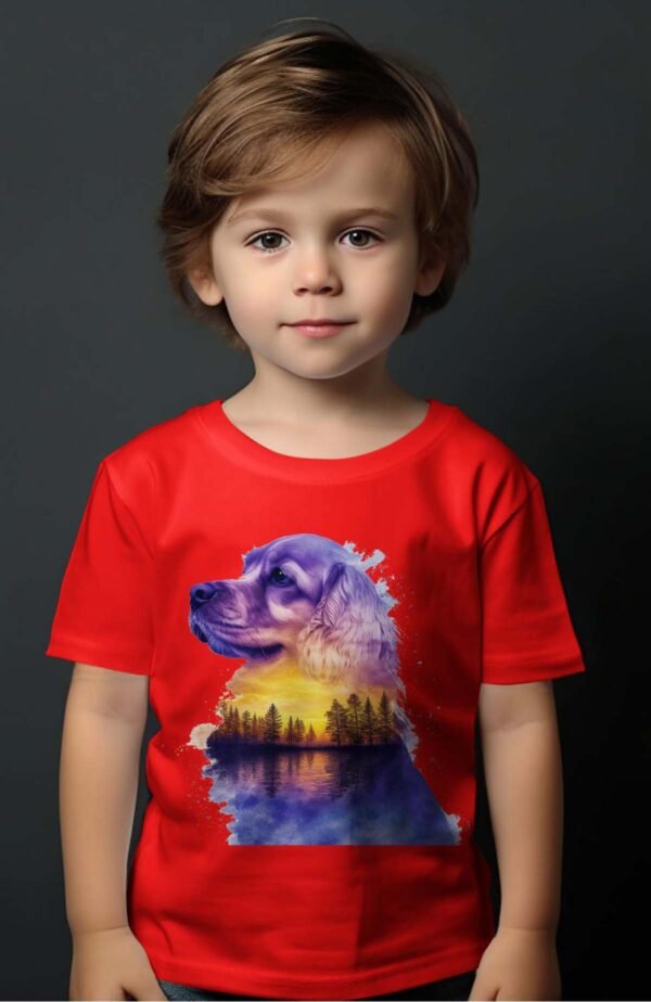 T-shirt Garçon en Gros | Chien paysage
