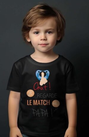 T-shirt Garçon en Gros | Chut je regarde le match avec papa