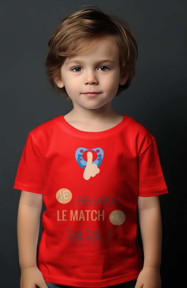 T-shirt Garçon en Gros | Chut je regarde le match avec papa