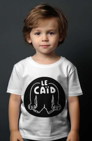 T-shirt Garçon – le caid – Blanc
