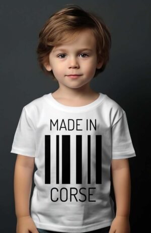 T-shirt Garçon – made in corse – Blanc