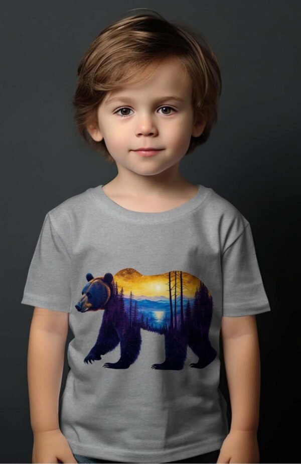 T-shirt Garçon en Gros | Ours paysage