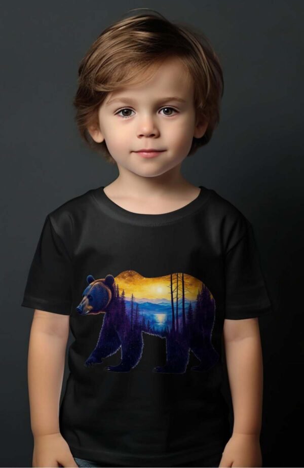 T-shirt Garçon en Gros | Ours paysage