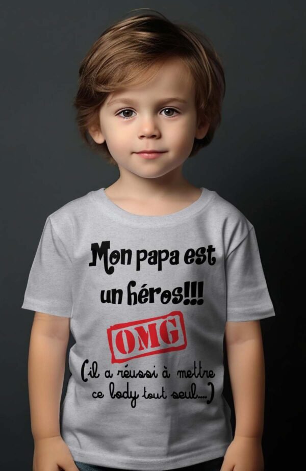 T-shirt Garçon en Gros | Mon papa est un héro