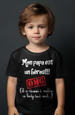 T-shirt Garçon en Gros | Mon papa est un héro