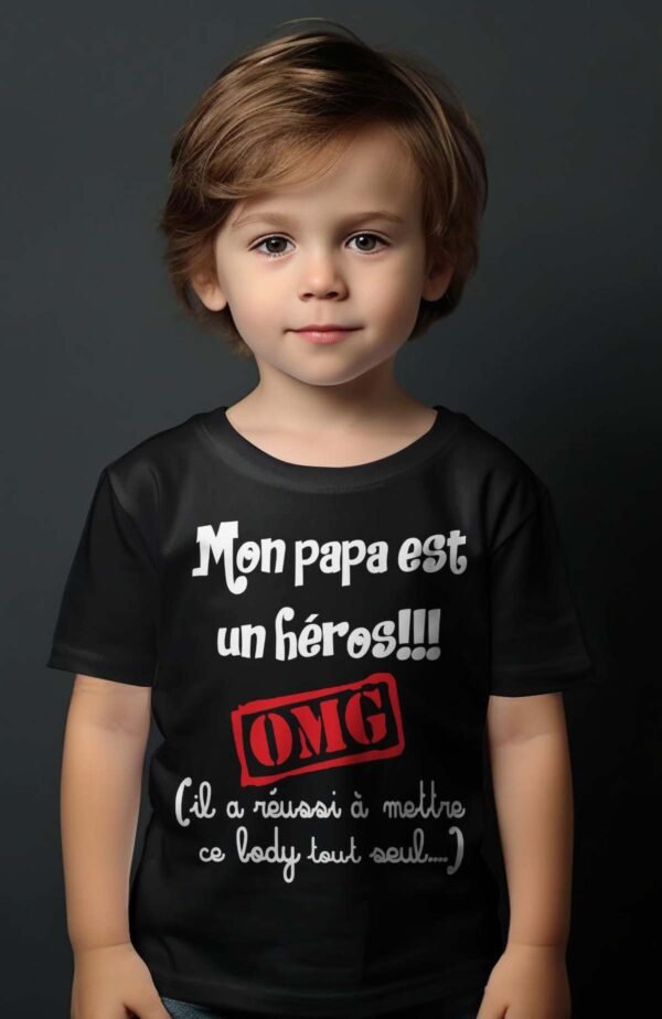 T-shirt Garçon en Gros | Mon papa est un héro