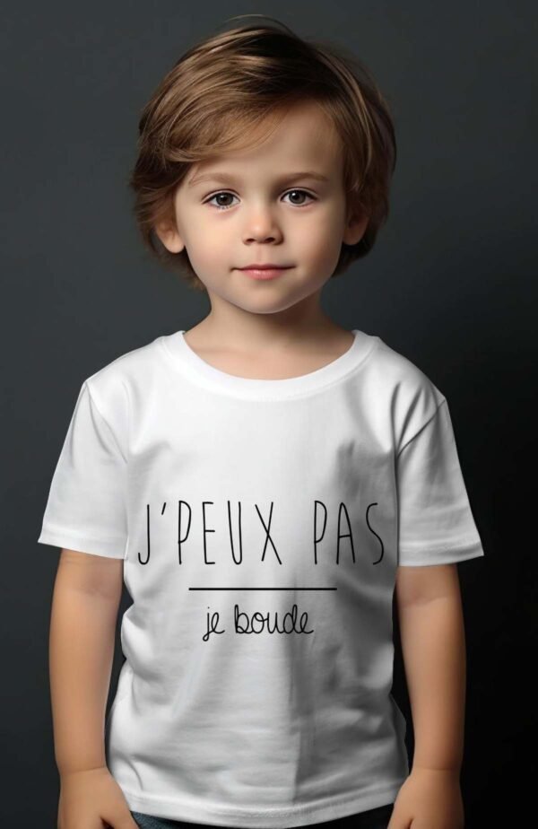 T-shirt Garçon en Gros | J'peux pas je boude