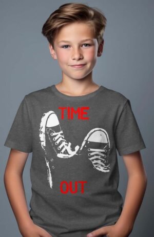 T-shirt Garçon – time out – Gris