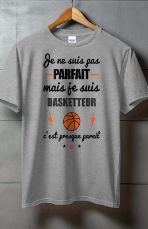 T-shirt Homme – BASKETTEUR – Gris