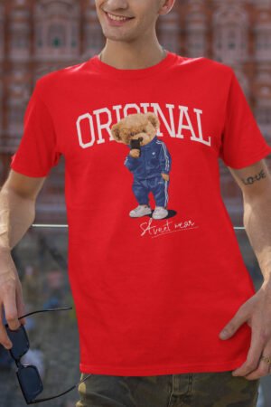 T-shirt Homme – Bear Original Street – ROUGE