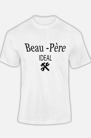 T-shirt Homme – Beau père ideal – BLANC