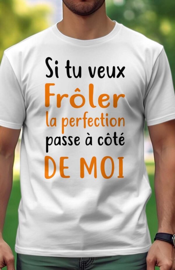 Frôler la perfection orange - Tshirt Homme