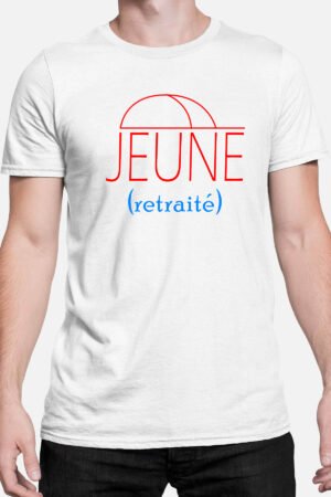 T-shirt Homme – Jeune Retraité – BLANC