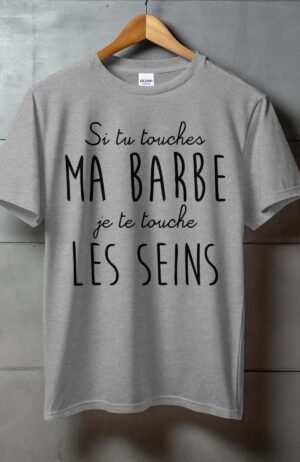 T-shirt Homme – Touche barbe – Gris