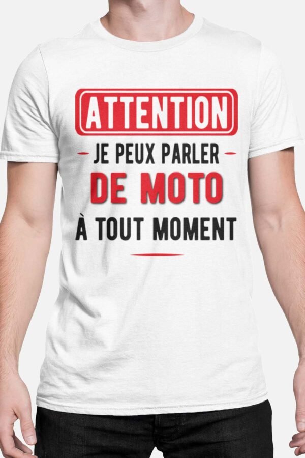 Attention je peux parler de moto à tout moment - Tshirt Homme