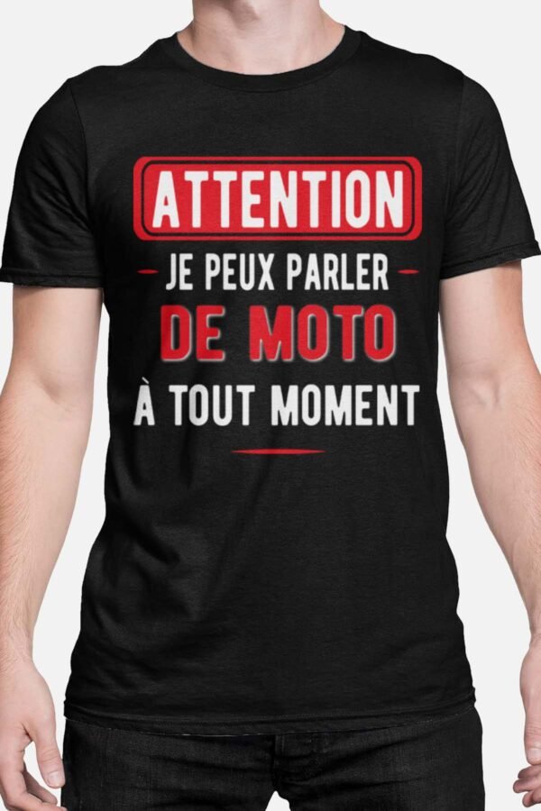Attention je peux parler de moto à tout moment - Tshirt Homme
