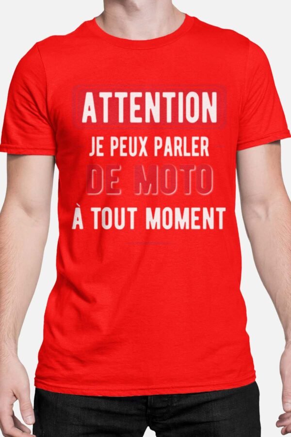 Attention je peux parler de moto à tout moment - Tshirt Homme