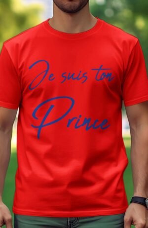 T-shirt Homme – je suis ton prince – Rouge