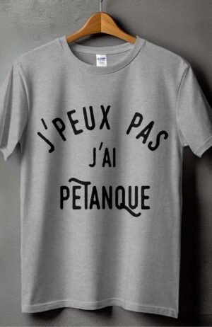 T-shirt Homme – peux pas petanque V2 – Gris