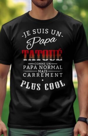 Je suis un papa tatoué - Tshirt Homme