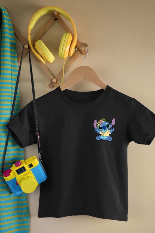 T-shirt Col Rond Fille - Stitch Hawaï
