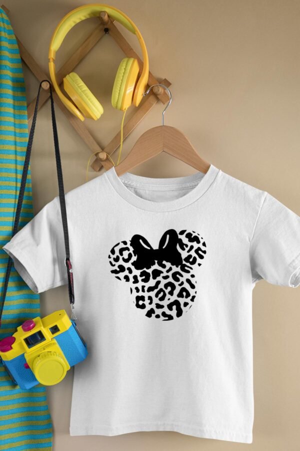 T-shirt Col Rond Fille - Tête noir & blanc
