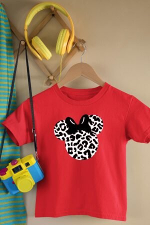 T-shirt Col Rond Fille - Tête noir & blanc